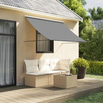 shumee Zložljiva tenda antracit 200x150 cm tkanina in jeklo