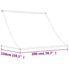 Vidaxl Zložljiva tenda antracit 200x150 cm tkanina in jeklo