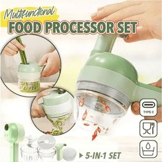 Netscroll 5-delni kuhinjski set za sekljanje, rezanje, lupljenje in čiščenje, FoodProcessor