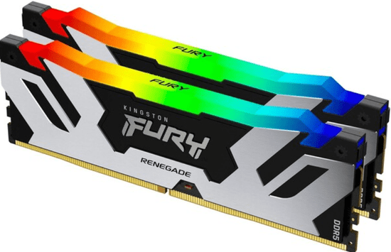 Kingston Fury Renegade pomnilnik (RAM), RGB, XMP, DDR5, 2x16GB, 7600, CL38, DIMM (KF576C38RSAK2-32)