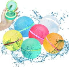 JOJOY® Vodni Baloni za večkratno uporabo, Vodno Orožje Za Poletno Zabavo, Igrače Za Bazen In Plažo Ter Druge Zunanje Vodne Aktivnosti (6kom) | SPLASHERS