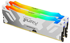Kingston Fury Renegade pomnilnik (RAM), RGB, XMP, DDR5, 2x16GB, 7600, CL38, DIMM, bel (KF576C38RWAK2-32)