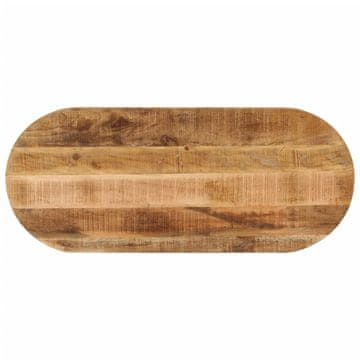 shumee Mizna plošča 120x50x2,5 cm ovalna trden robusten mangov les