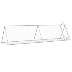Vidaxl Zajčnik srebrna 400x105x91 cm pocinkano jeklo