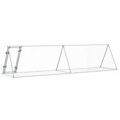 Vidaxl Zajčnik srebrna 400x105x91 cm pocinkano jeklo