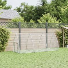 Vidaxl Zajčnik srebrna 300x105x120 cm pocinkano jeklo