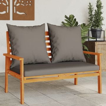 Vidaxl vidaXL Vrtna klop 120 cm z blazino masivni akacijev les