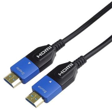 PremiumCord Ultra High Speed HDMI 2.1 optical 8K@60Hz 4K@120Hz 10m pozlačen