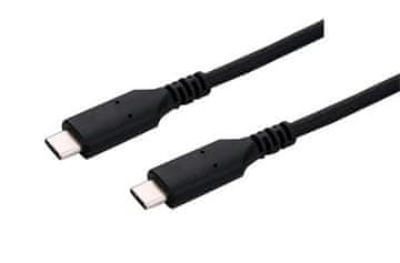 C-Tech USB 4.0, Type-C (CM/CM), PD 100W, 40Gbps, 1m, črna