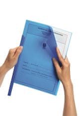Durable Trpežne plošče za preklapljanje zadnjih tirnic A4, modre barve, 50 kosov
