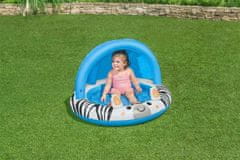 Bestway Napihljiv otroški bazen z nadstreškom in napihljivim dnom Zebra