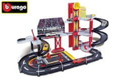 BBurago - FERRARI RACE+PLAY, Garaža z dirkališčem + avtomobil, 1:43