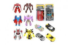Teddies Transformer avto/robot iz plastike 10cm mešanica barv v plastični škatli 5x10,5cm