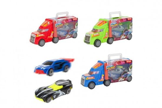 Teddies Avto tovornjak + avto 2pcs dirke plastike na prostem teče 3 barve