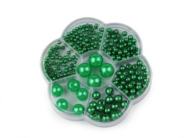 Komplet plastičnih voščenih kroglic v škatli - zelene