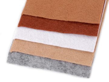 Pisan komplet dekorativnega filca 10x45 cm - mešanica št. 7 (12 kompletov)