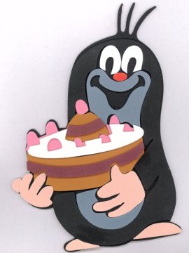 SPARKYS Penasta dekoracija Krtek in torta