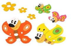 DoDo Lesena dekoracija metulji in cvetje