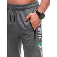 Edoti Moške športne hlače W481 temno sive barve MDN125014 XXL-3XL