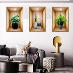 HOME & MARKER® Stenske nalepke za dekoracijo, 3D nalepke, Okrasne nalepke (3 vzorci) | VASUART
