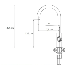 QUADRON Kuhinjska armatura JODIE, nerjaveče jeklo