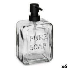 slomart dozator mila pure soap kristal črna plastika 570 ml (6 kosov)
