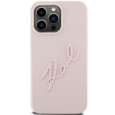 Karl Lagerfeld Ovitek Karl Lagerfeld za iPhone 15 Pro – Pink Karl Script