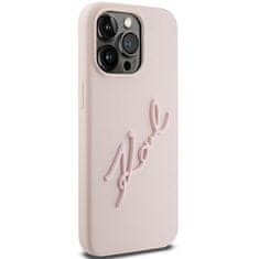 Karl Lagerfeld Ovitek Karl Lagerfeld za iPhone 15 Pro – Pink Karl Script