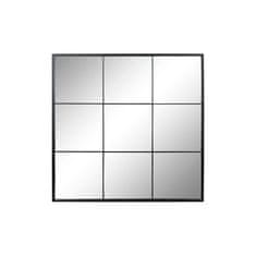 DKD Home Decor Stensko ogledalo DKD Home Decor Black Crystal Iron Window 90 x 2 x 90 cm 90 x 1,8 x 90 cm