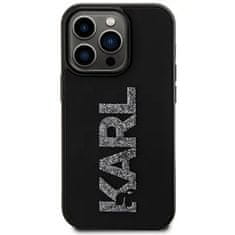 Karl Lagerfeld Ovitek Karl Lagerfeld za iPhone 15 Pro – Black 3D Rubber Glitter Logo