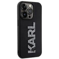 Karl Lagerfeld Ovitek Karl Lagerfeld za iPhone 15 Pro Max - Black 3D Rubber Glitter Logo