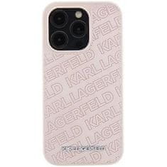 Karl Lagerfeld Ovitek Karl Lagerfeld za iPhone 15 Pro – Pink Quilted K Pattern