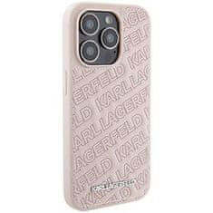 Karl Lagerfeld Ovitek Karl Lagerfeld za iPhone 15 Pro – Pink Quilted K Pattern