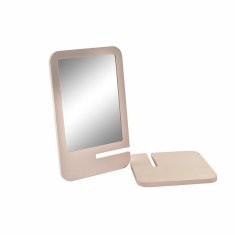 DKD Home Decor Stensko ogledalo DKD Home Decor Crystal Pink MDF White 2 enoti (15 x 15 x 24 cm)