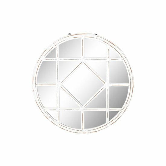 DKD Home Decor Stensko ogledalo DKD Home Decor 76 x 2 x 76 cm Crystal White Romantic MDF Wood Window Stripped