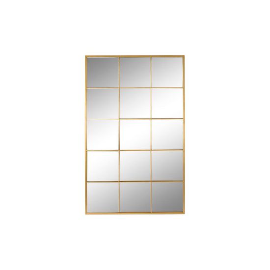 DKD Home Decor Stensko ogledalo DKD Home Decor Golden Crystal Iron Window 90 x 2 x 150 cm 90 x 1,8 x 150 cm