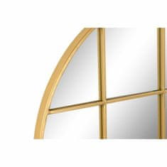 DKD Home Decor Stensko ogledalo DKD Home Decor Crystal Golden Windows Iron (80 x 2,5 x 80 cm)