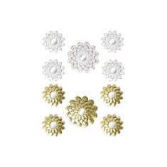 DKD Home Decor Komplet ogledal DKD Home Decor Ogledalo Champagne Golden White PP 2 enoti (35 x 1,5 x 35 cm)