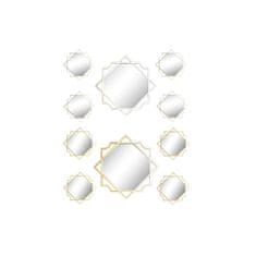 DKD Home Decor Garnitura ogledal DKD Home Decor Mirror Champagne Golden PP 2 enoti geometrijski (50 x 2 x 50 cm)