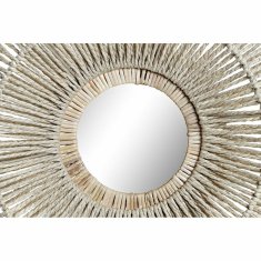 DKD Home Decor Stensko ogledalo DKD Home Decor 45 x 5,5 x 45 cm Naravna kovina Naravna vlakna Bali