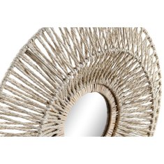 DKD Home Decor Stensko ogledalo DKD Home Decor 45 x 5,5 x 45 cm Naravna kovina Naravna vlakna Bali