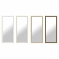 DKD Home Decor Stensko ogledalo DKD Home Decor Zrcalo Naravna bela Temno siva Slonokoščena kost PS Tradicionalno 4 enote (70 x 2 x 158 cm)
