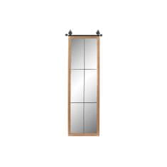 DKD Home Decor Stensko ogledalo DKD Home Decor Crystal Natural Black Metal MDF Wood (58,5 x 5 x 170 cm)