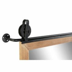 DKD Home Decor Stensko ogledalo DKD Home Decor Crystal Natural Black Metal MDF Wood (58,5 x 5 x 170 cm)