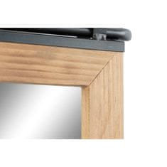 DKD Home Decor Stensko ogledalo DKD Home Decor Crystal Natural Black Metal MDF Wood (58,5 x 5 x 170 cm)
