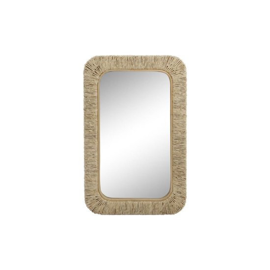 DKD Home Decor Stensko ogledalo DKD Home Decor Naravna vrv Svetlo rjava konoplja 50 x 2 x 80 cm Urban