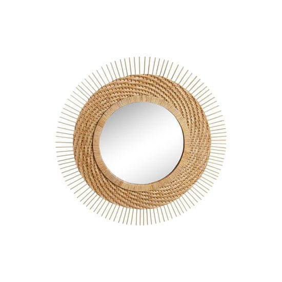 DKD Home Decor Stensko ogledalo DKD Home Decor Brown Rattan (80 x 2,5 x 80 cm)