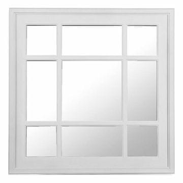 BigBuy Stensko ogledalo Versa 21760015 Leseno plastično ogledalo 1 x 60,5 x 60,5 cm