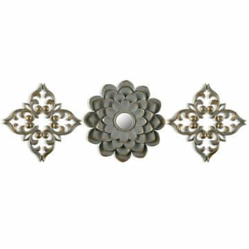 BigBuy Stensko ogledalo Versa Mirror Plastic (35 x 35 cm) (3 kosi)