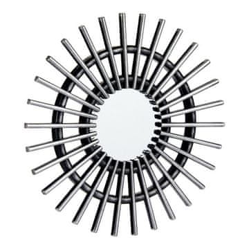 BigBuy Stensko ogledalo Ušesce (pšenice) Srebrna Črna Plastika 25 x 1,5 x 25 cm (3 kosi)